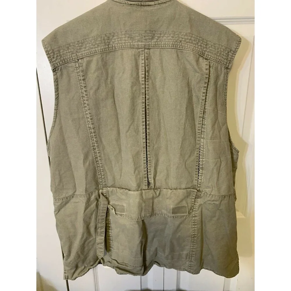 Rothco Outback Vest Sz L Travel Photo Photography Pockets Canvas Fishing Hunting